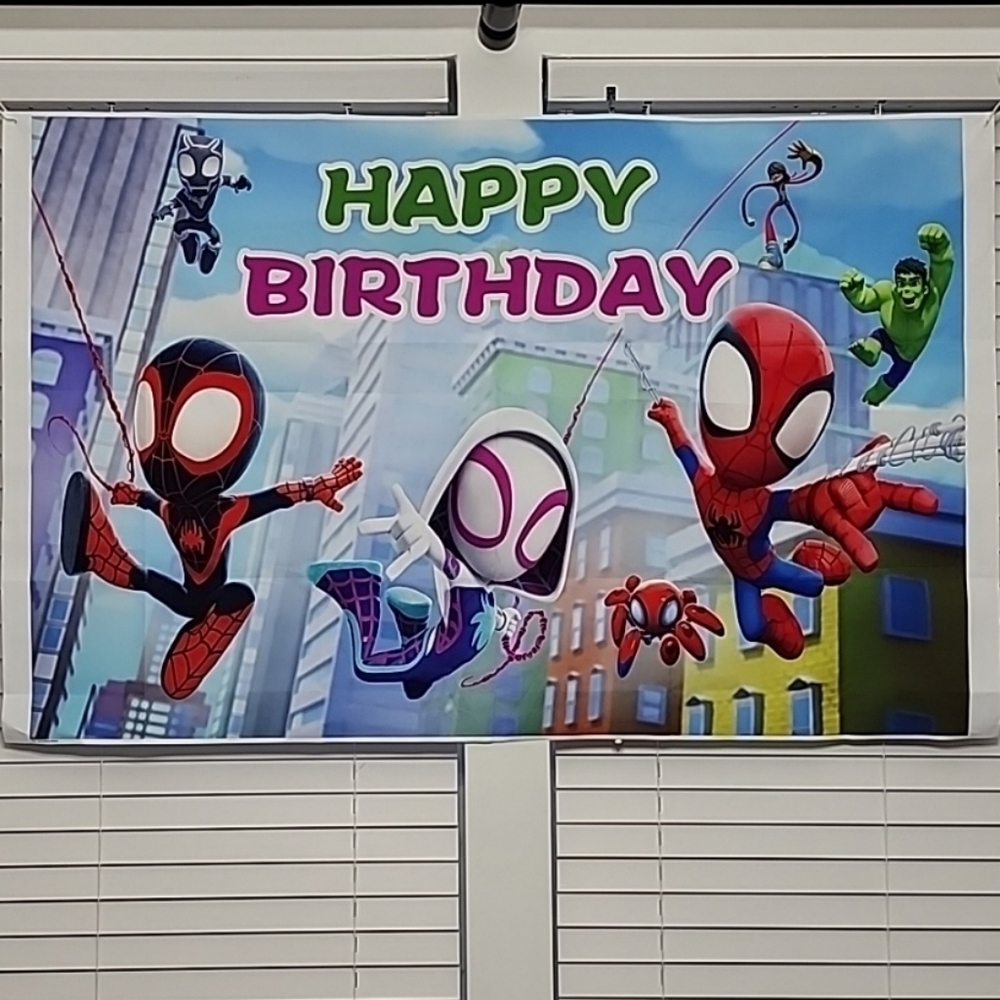 Spiderman and Friends Birthday Banner